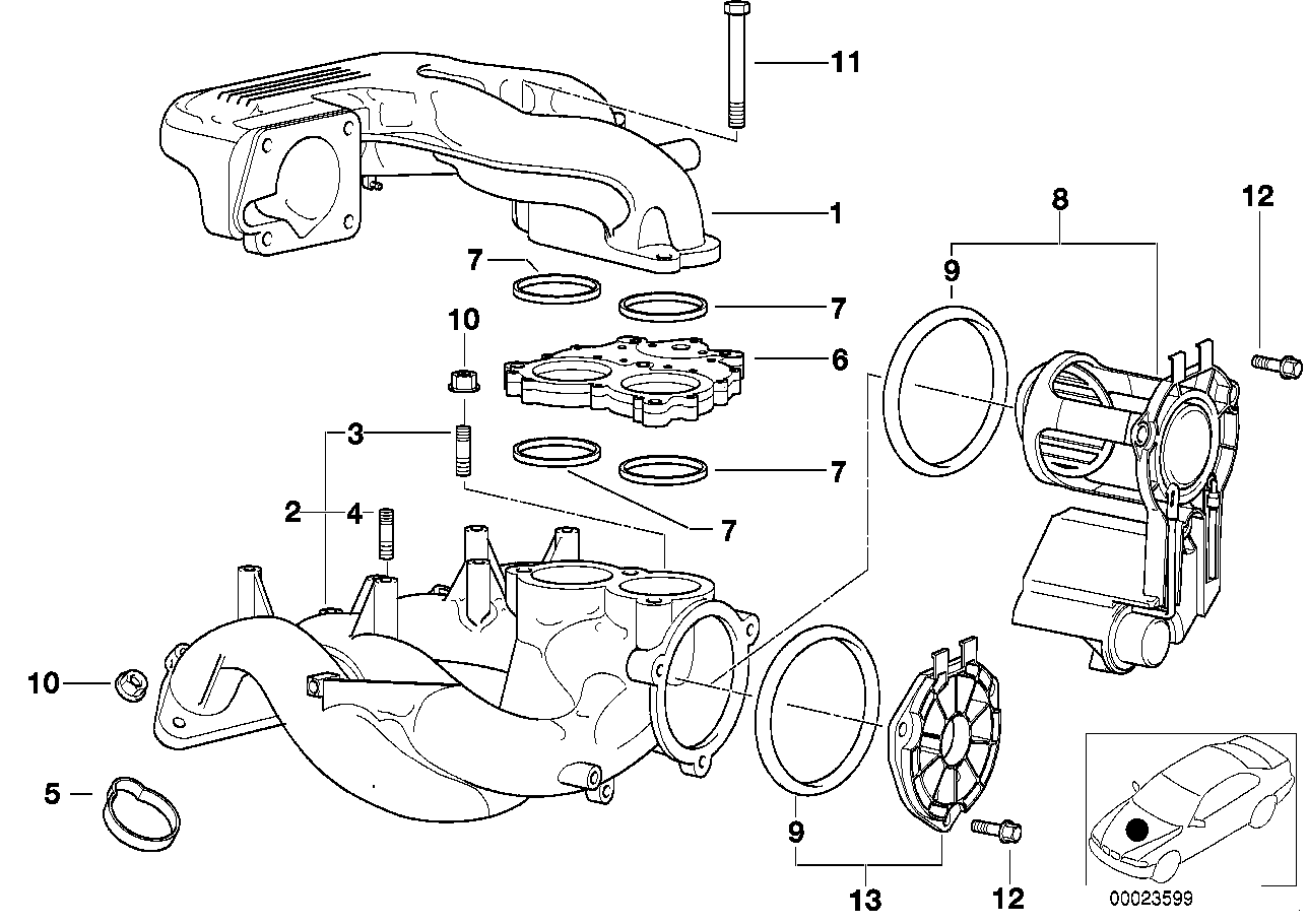 BMW 11 61 1 437 384 - Прокладка, впускний колектор autozip.com.ua