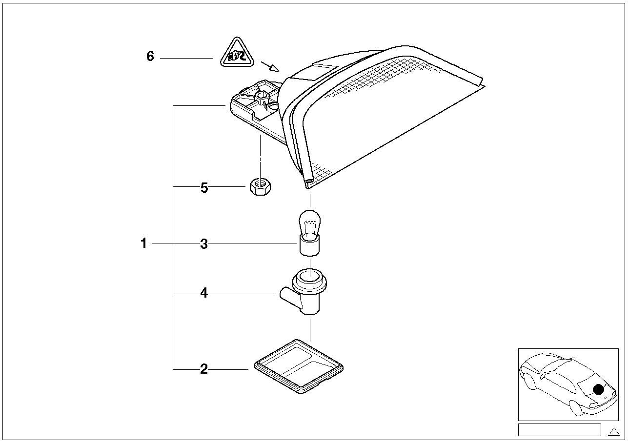 BMW 63 25 8 375 599 - Тримач лампи, ліхтар сигналу гальмування autozip.com.ua