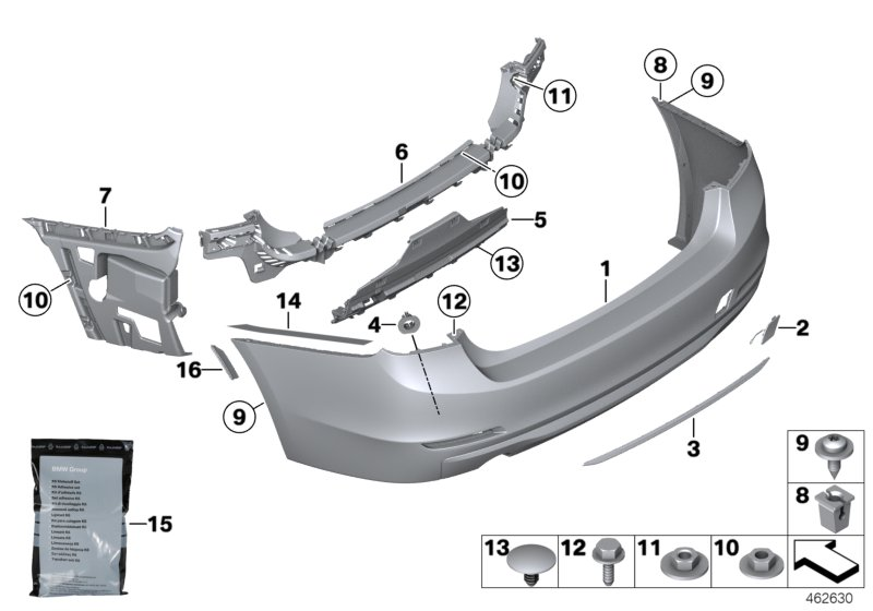 BMW 51127312724 - Буфер, бампер autozip.com.ua