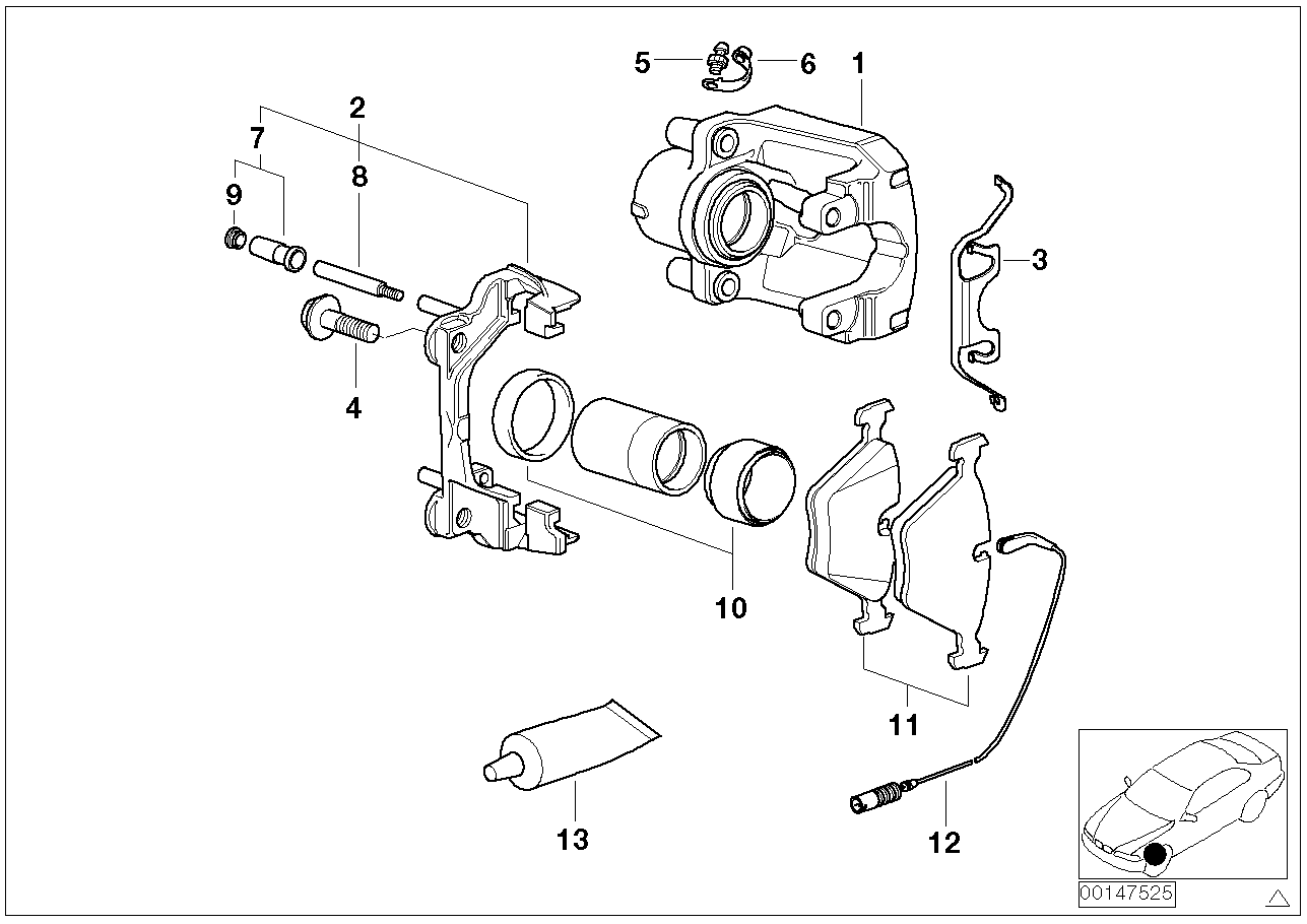 BMW 34111163385 - Гальмівний супорт autozip.com.ua