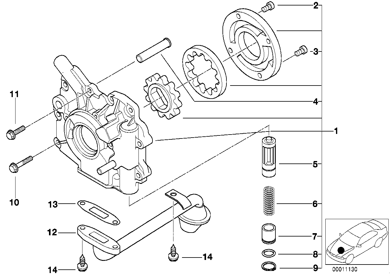 BMW 11412245177 - Прокладка, масляний насос autozip.com.ua