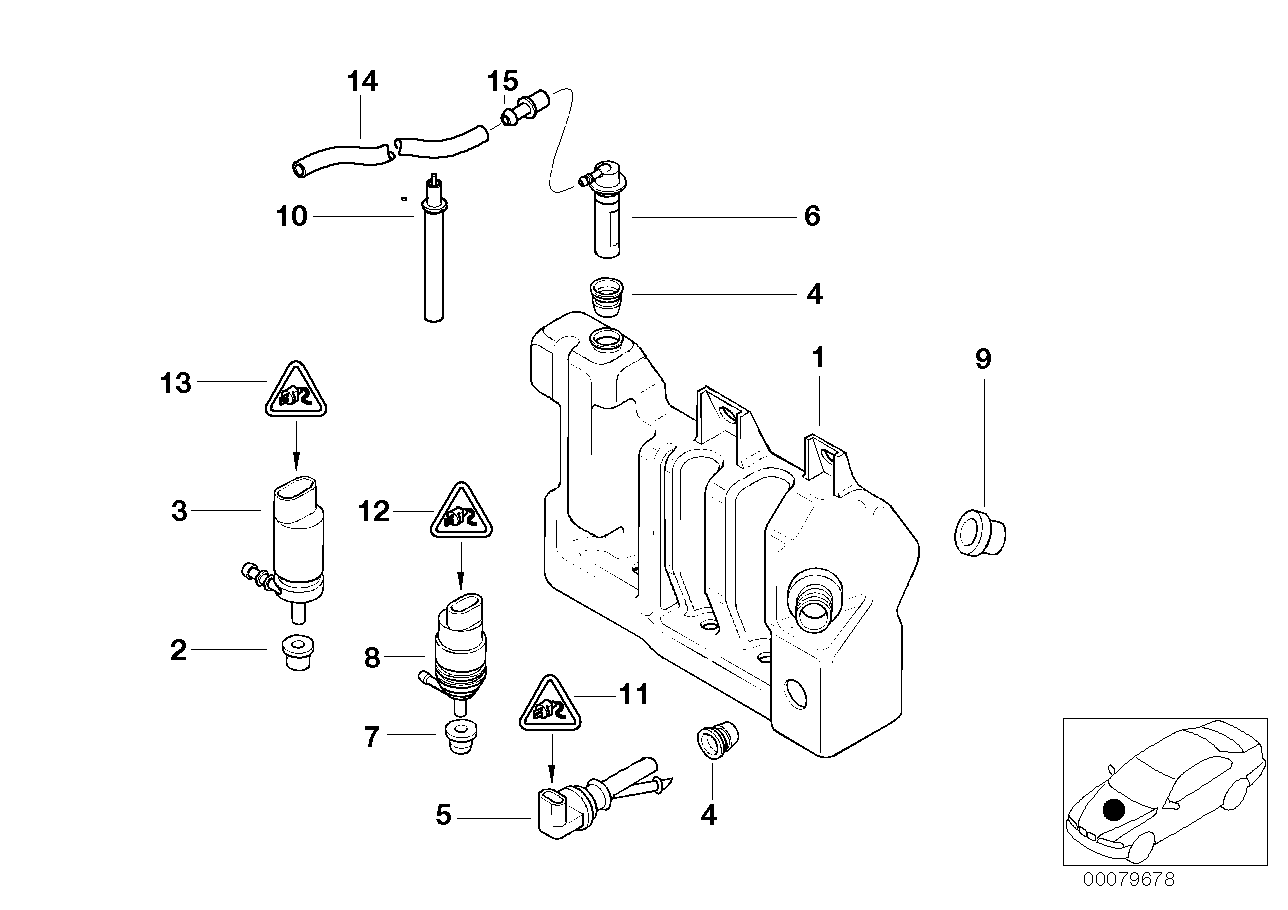 BMW 61671378631 - Прокладка, насос омителя / бачок омивача autozip.com.ua