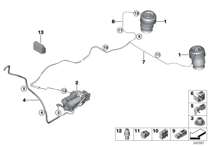 BMW 3712 6795 013 - Пневматична ресора, ходова частина autozip.com.ua