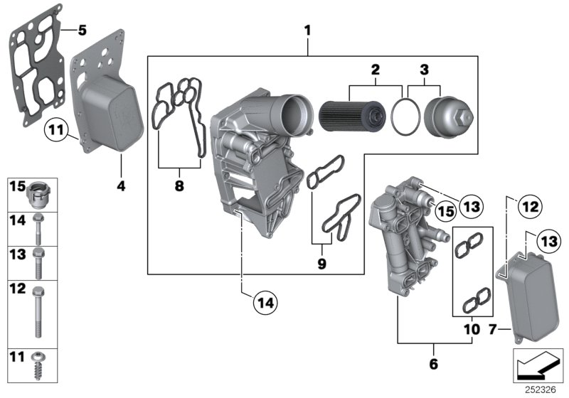 BMW 11 42 8 515 181 - Прокладка, корпус масляного фільтра autozip.com.ua