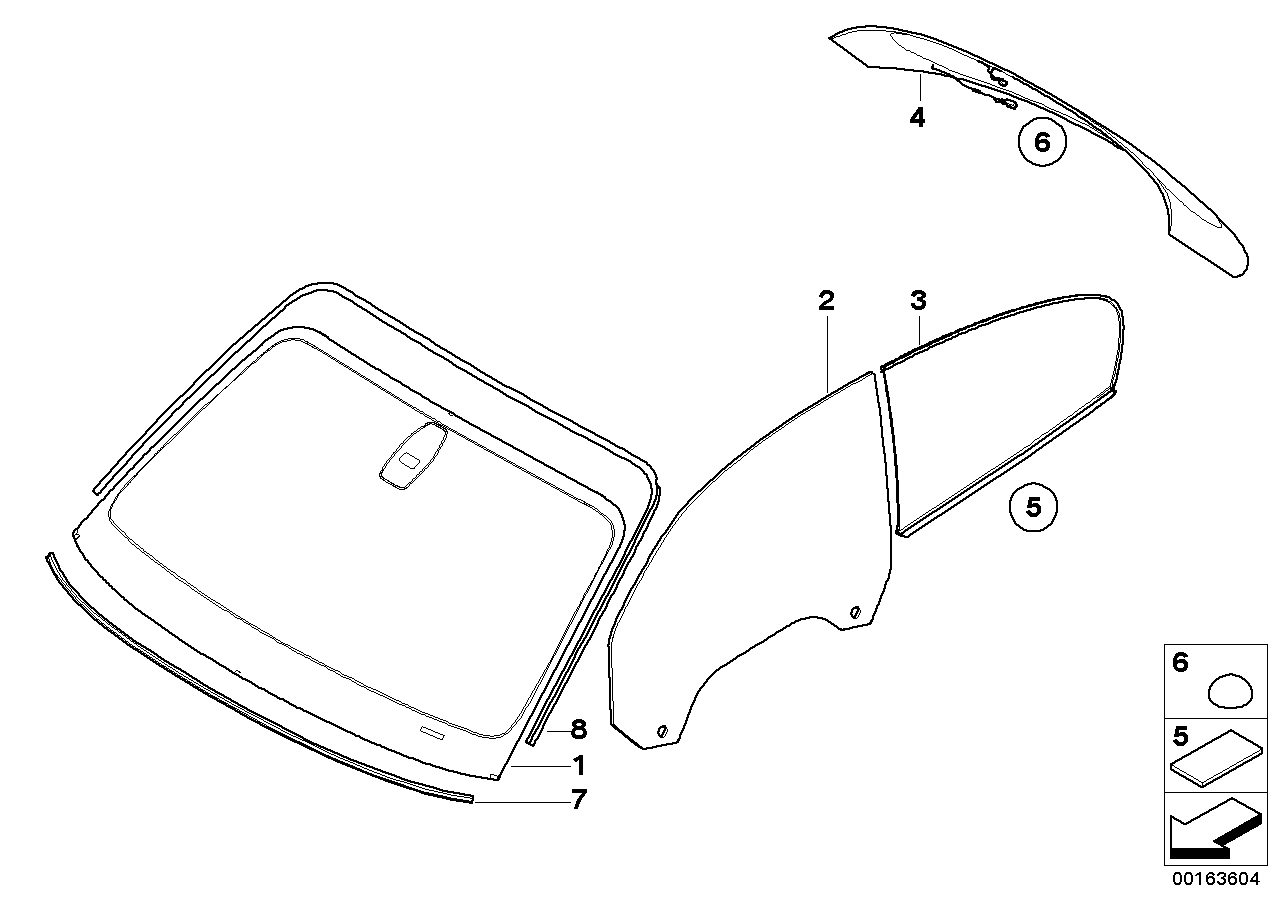 BMW 5137 2 996 095 - Бокове вікно autozip.com.ua