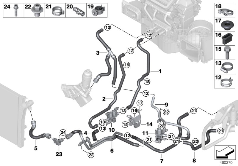 BMW 64 21 6 955 921 - Шланг радіатора autozip.com.ua