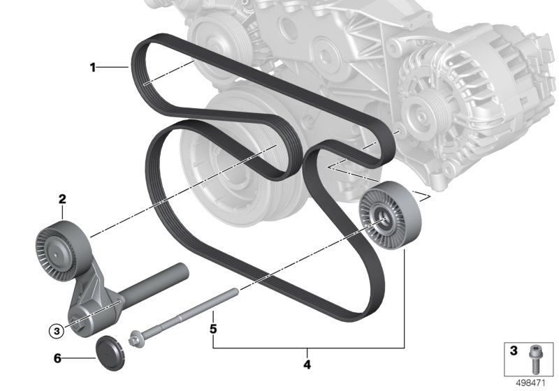 BMW 11287803476 - Поліклиновий ремінь autozip.com.ua