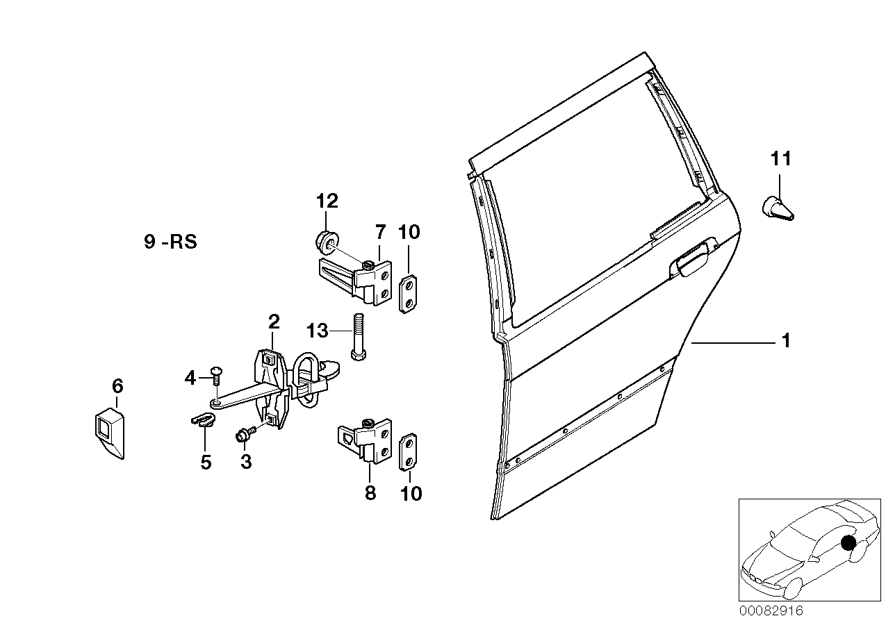 BMW 51 22 8 165 009 - Фіксатор дверей autozip.com.ua