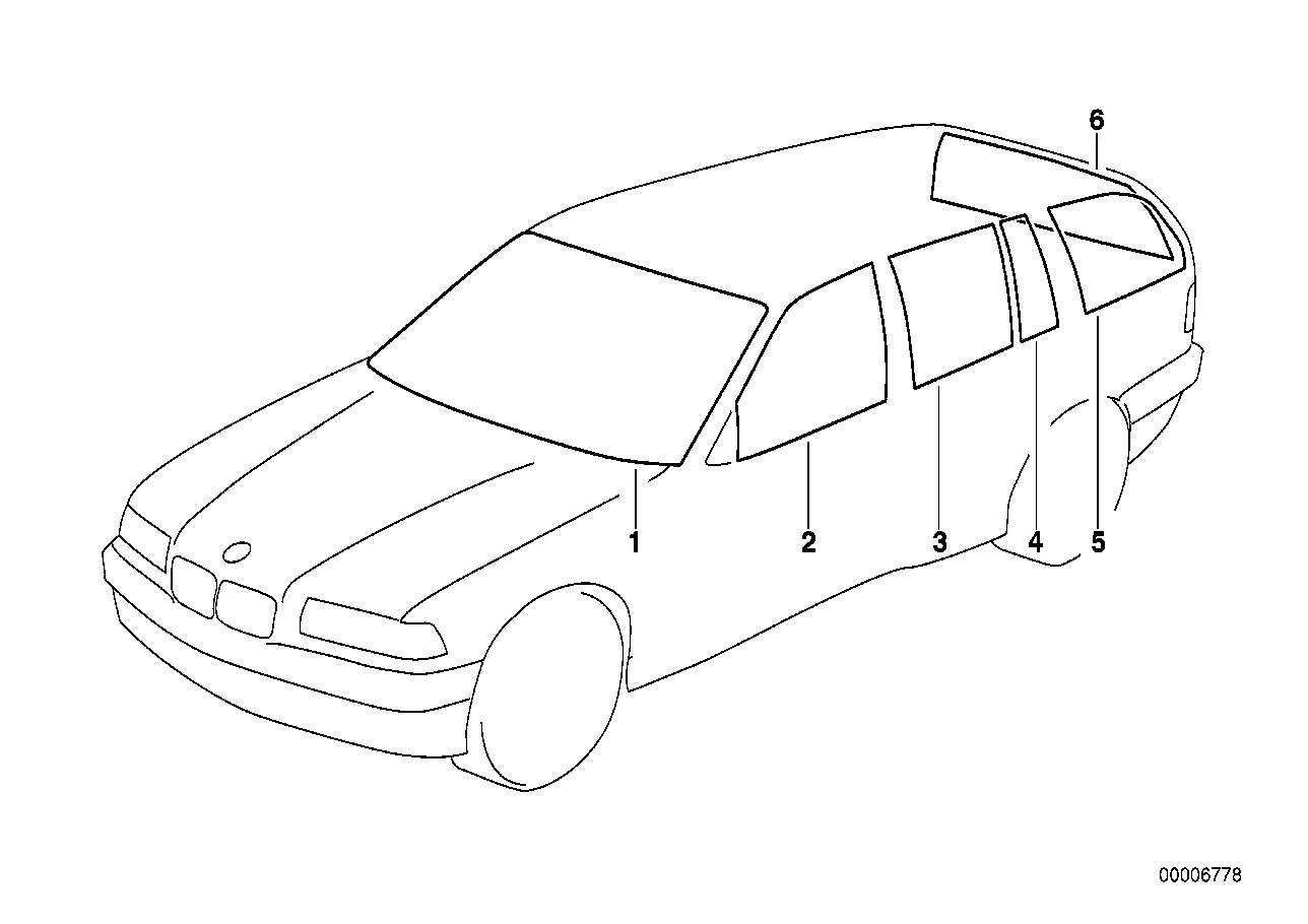 BMW 51328169013 - Бокове вікно autozip.com.ua