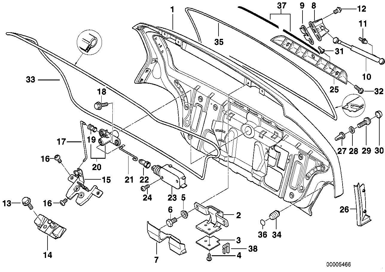 BMW 51248171158 - Газова пружина, кришка багажник autozip.com.ua