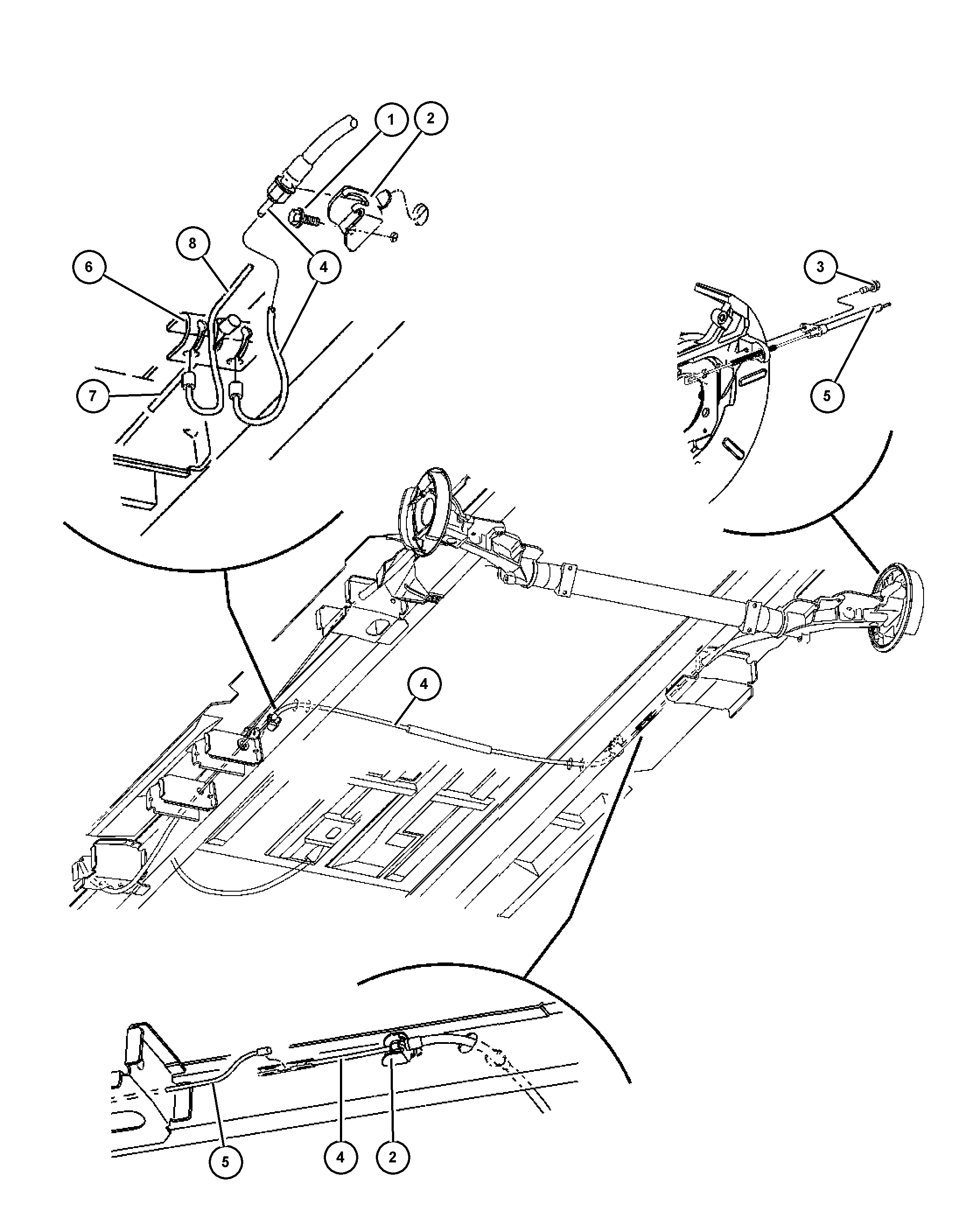 Chrysler 4721 312AE - Трос, гальмівна система autozip.com.ua