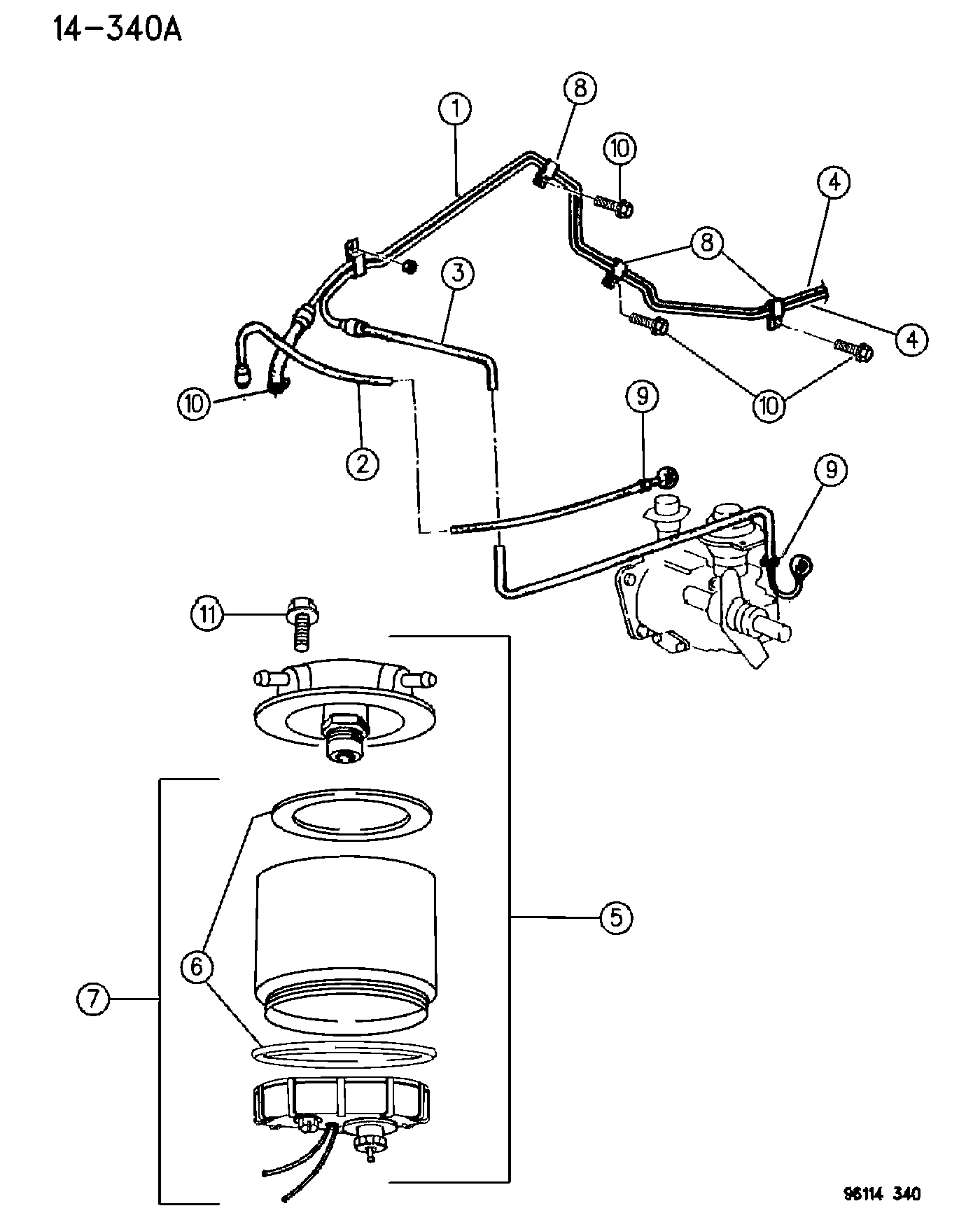 Chrysler 4798 166 - Паливний фільтр autozip.com.ua