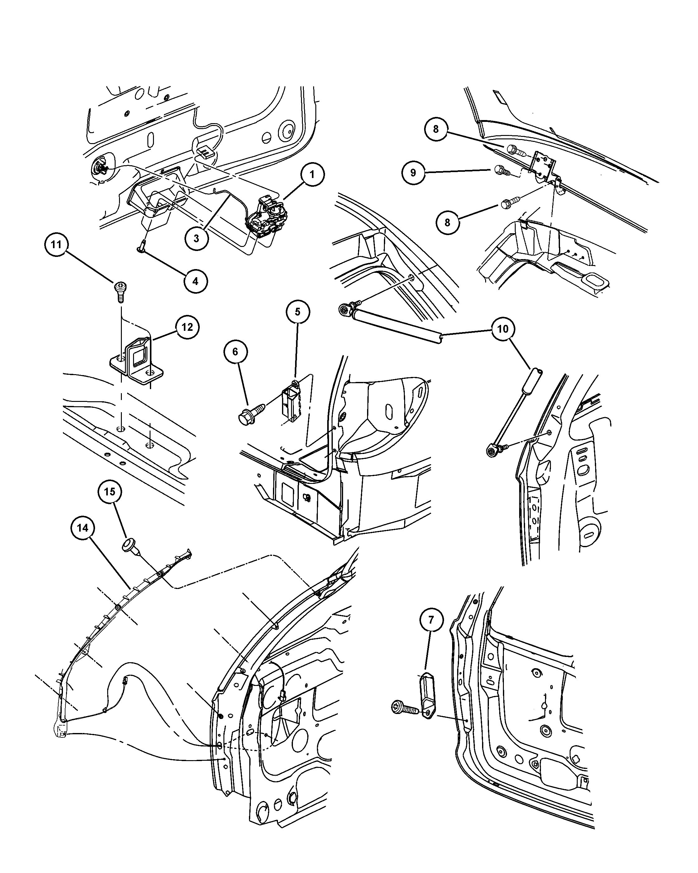 Chrysler 4894 554AE - Газова пружина, кришка багажник autozip.com.ua