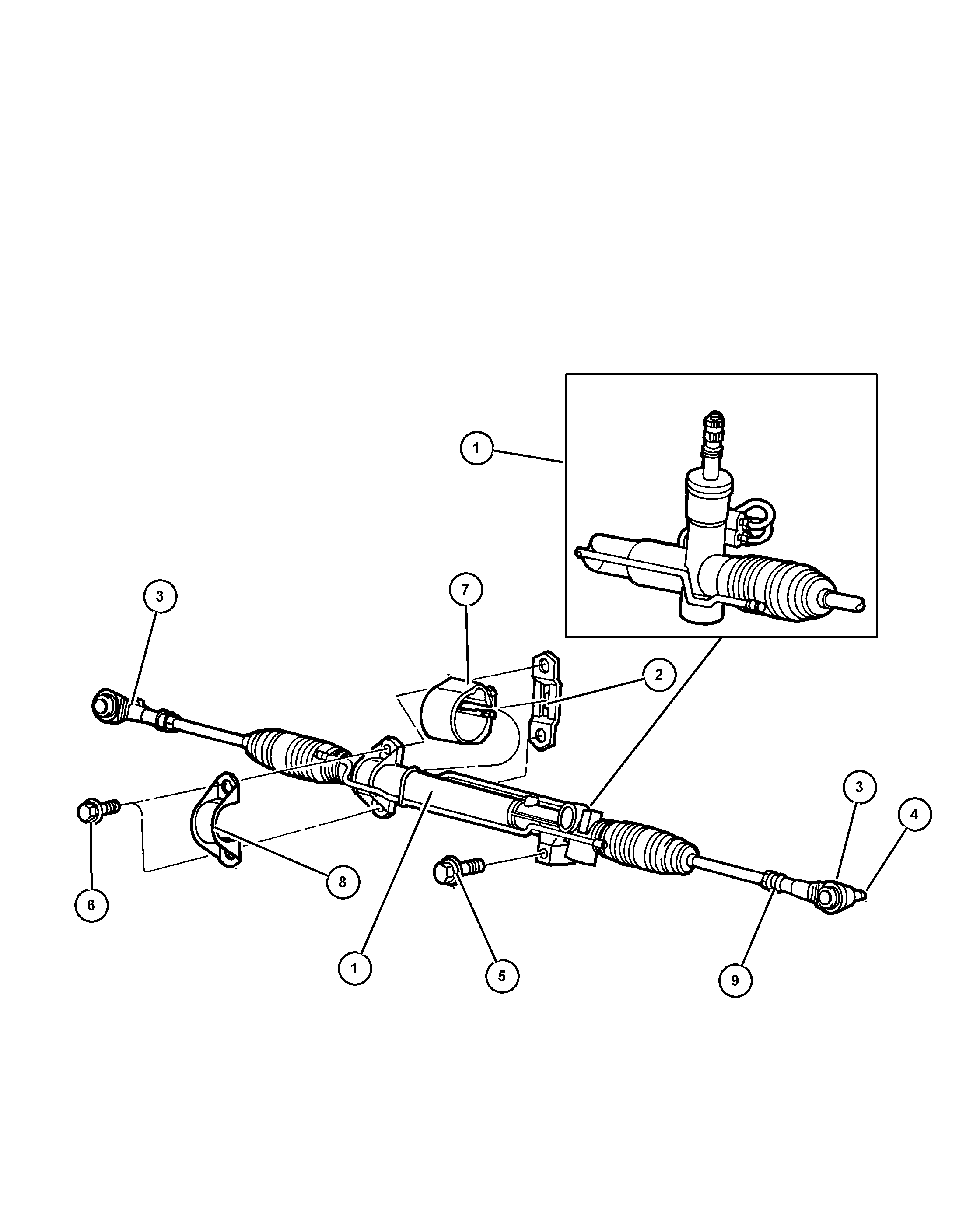 Chrysler 474 3860 - Рульовий механізм, рейка autozip.com.ua