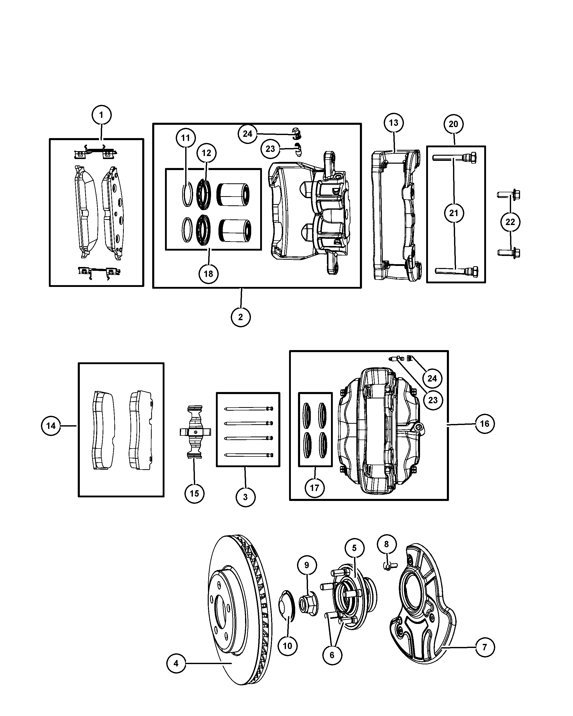 CHRYSLER (BBDC) 5142 559AA - Гальмівні колодки, дискові гальма autozip.com.ua