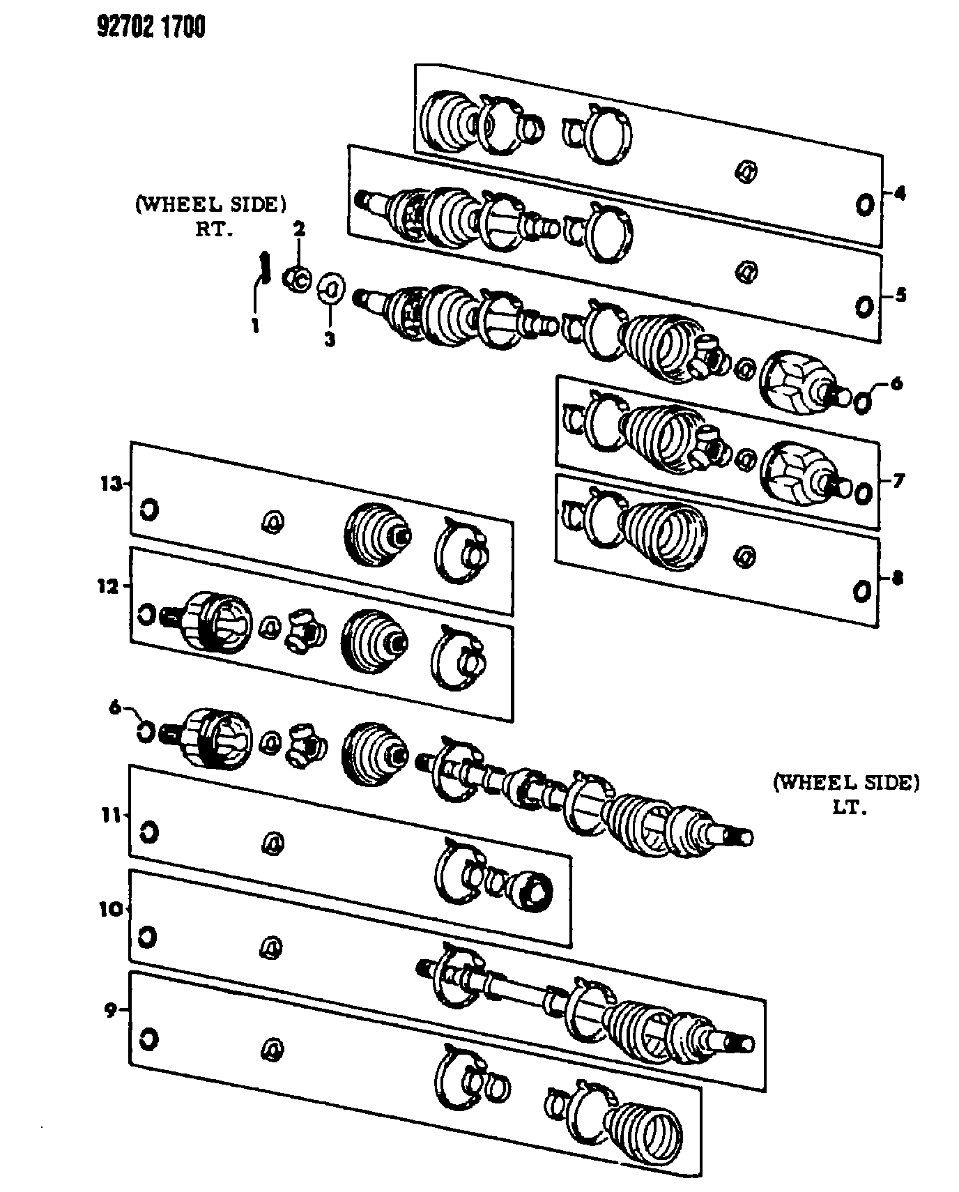 Mitsubishi MB52 6853 - Шарнірний комплект, ШРУС, приводний вал autozip.com.ua