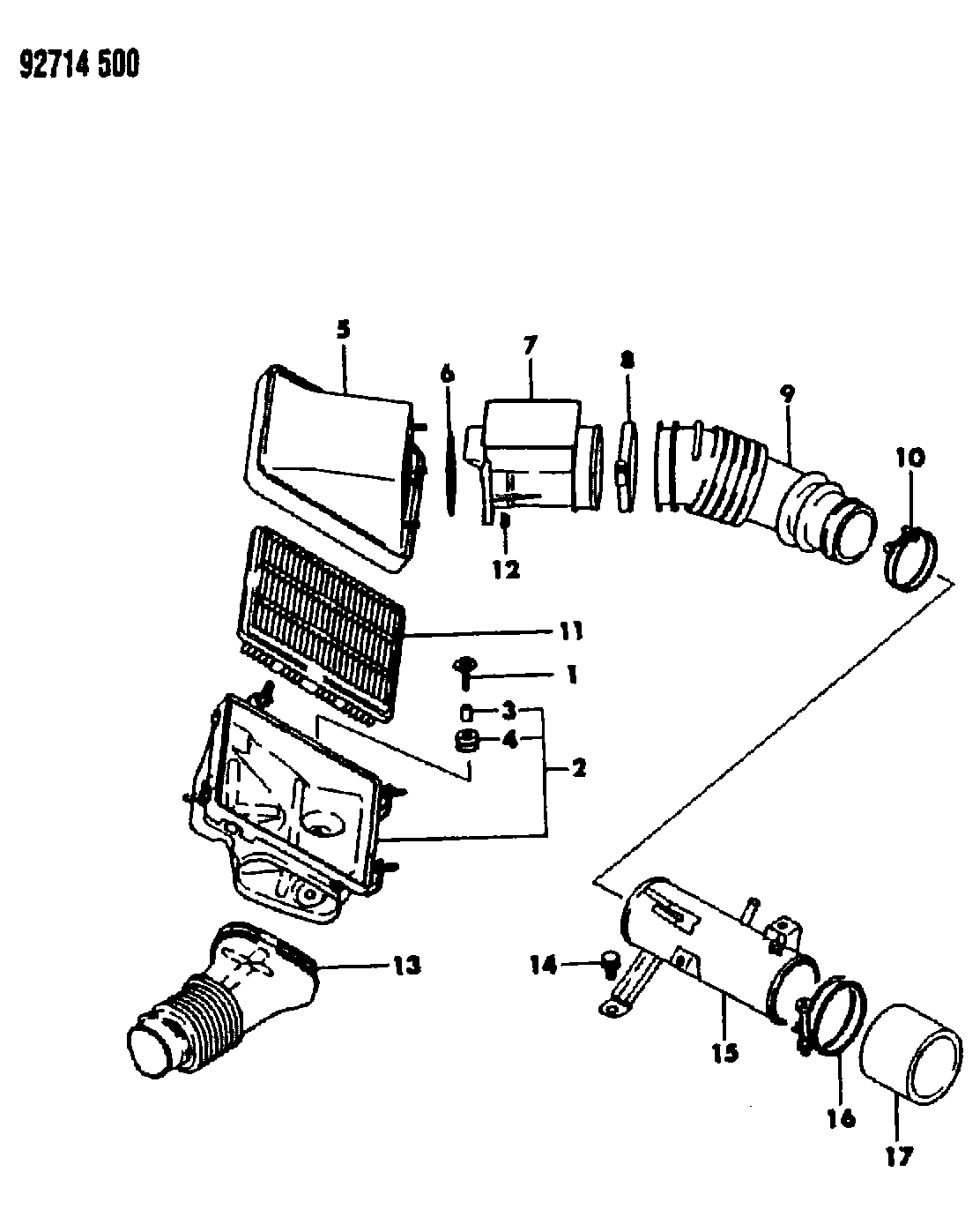 Mitsubishi MD 620472 - Повітряний фільтр autozip.com.ua