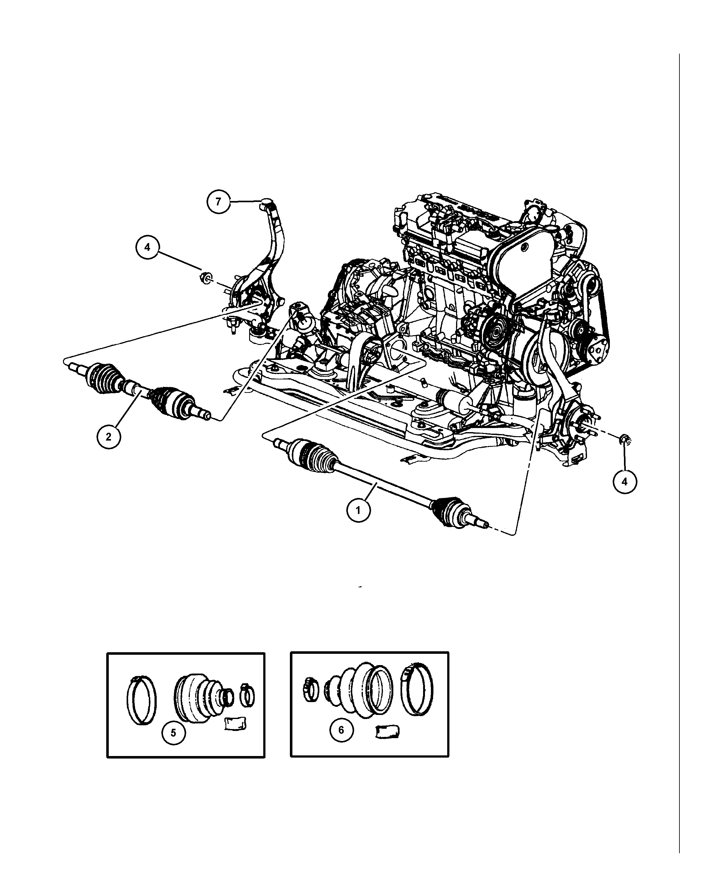 Chrysler 5017 654AA - Шарнірний комплект, ШРУС, приводний вал autozip.com.ua