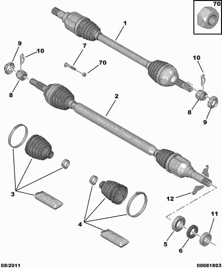 DACIA 3293 G4 - DRIVESHAFT GAITER KIT autozip.com.ua