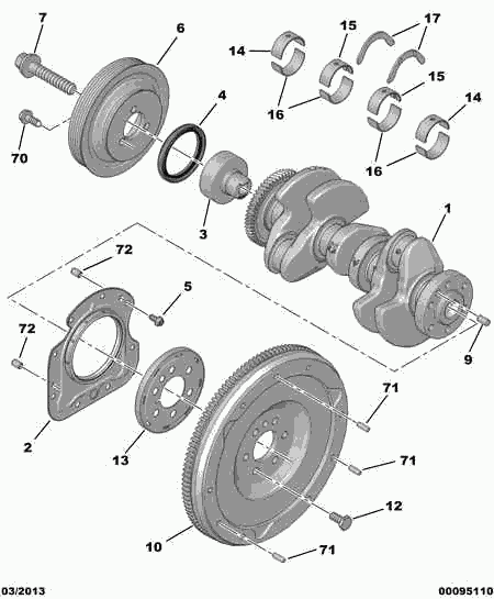 Vauxhall 96 780 766 80 - BEARING HALF BEARING autozip.com.ua