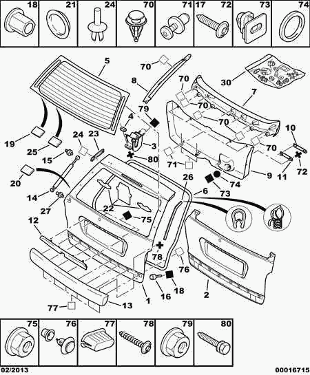 CITROËN/PEUGEOT 8731.E4 - Газова пружина, кришка багажник autozip.com.ua