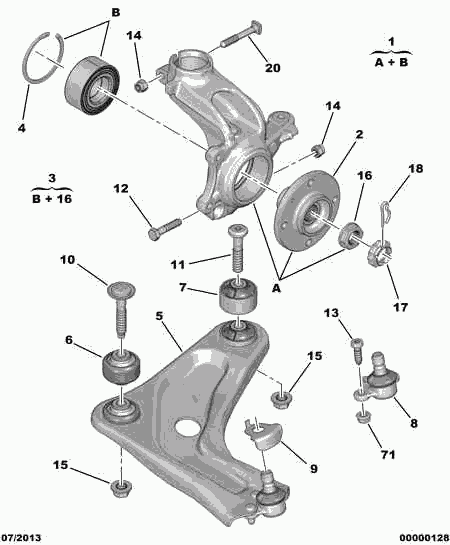 CITROËN 96 770 513 80 - Сайлентблок, важеля підвіски колеса autozip.com.ua