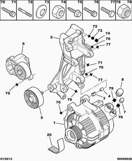 CITROËN 5750 YA - Поліклиновий ремінь autozip.com.ua