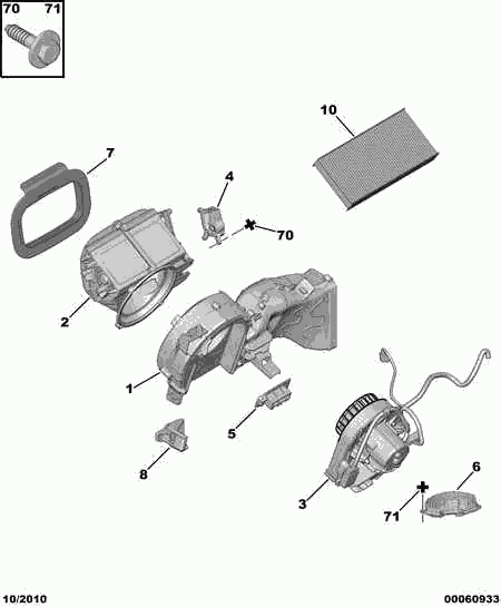 Peugeot Motorcycles 6447 YN - Фільтр, повітря у внутрішній простір autozip.com.ua