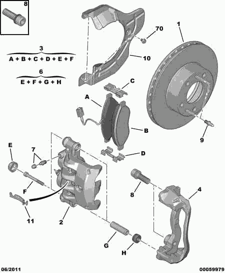 CITROËN 4439 39 - Комплект направляючої гільзи autozip.com.ua