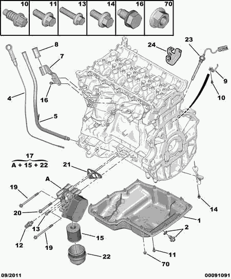 CITROËN 98 088 666 80 - Масляний радіатор, рухове масло autozip.com.ua