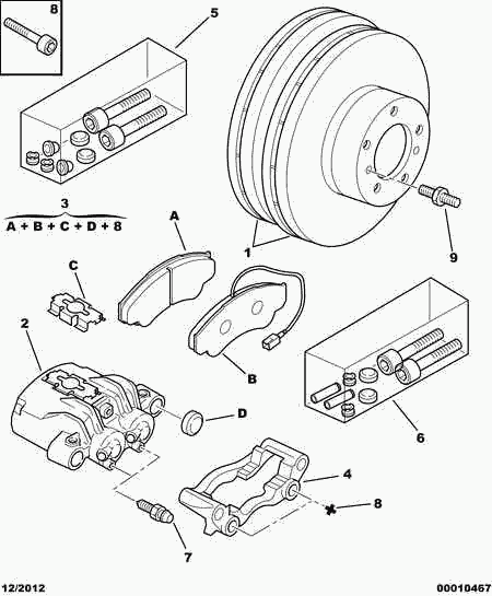 CITROËN 4252 45 - Гальмівні колодки, дискові гальма autozip.com.ua