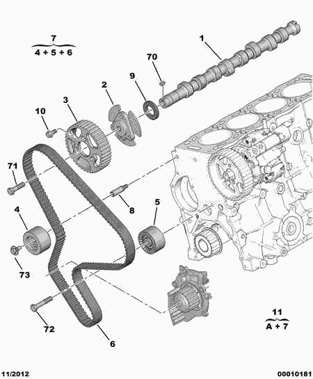 PEUGEOT 0831.K9 - Комплект ременя ГРМ autozip.com.ua