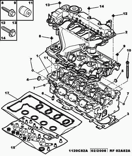 CITROËN/PEUGEOT 0348.S3 - Комплект прокладок, головка циліндра autozip.com.ua