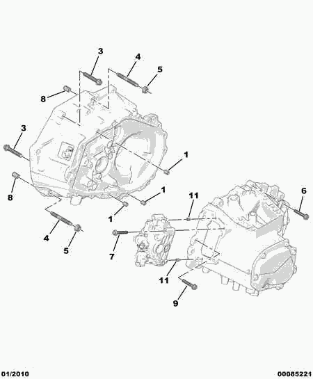 CITROEN 221 091 - GEAR-BOX HOUSING STUD autozip.com.ua