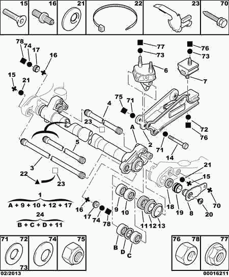 PEUGEOT 5150 58 - Шпилька, торсіон autozip.com.ua