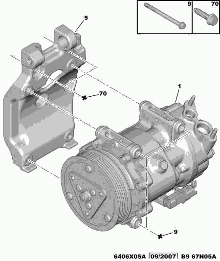 CITROËN/PEUGEOT 6453 WN - Компресор, кондиціонер autozip.com.ua