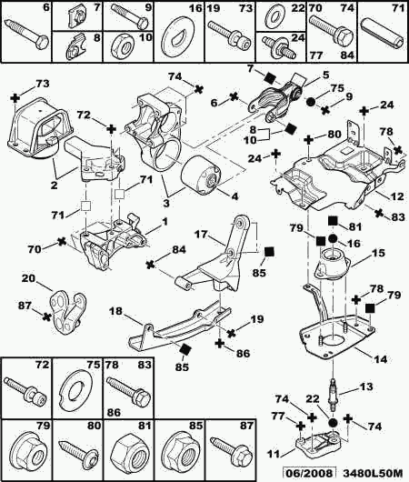 CITROËN 1807 EV - Подушка, підвіска двигуна autozip.com.ua