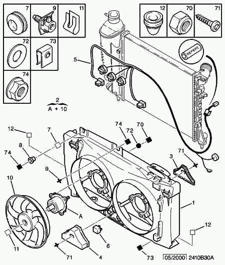 CITROËN/PEUGEOT 1254 85 - Вентилятор, охолодження двигуна autozip.com.ua