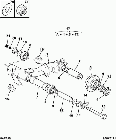 CITROËN/PEUGEOT 3748.29 - Комплект підшипника маточини колеса autozip.com.ua