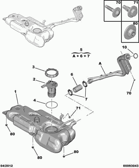 CITROËN 96 744 666 80 - Паливний насос autozip.com.ua