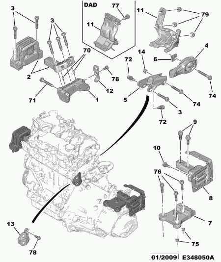 PEUGEOT 1806.J8 - Подушка, підвіска двигуна autozip.com.ua