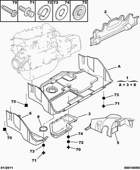 CITROËN 7489 23 - Кожух двигуна autozip.com.ua