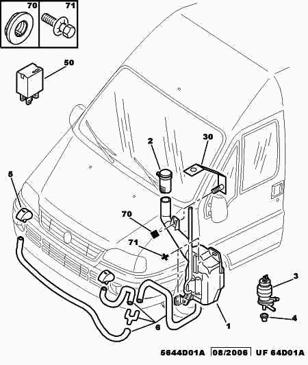 PEUGEOT 6434 90 - Водяний насос, система очищення фар autozip.com.ua