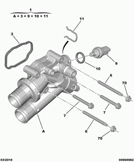 CITROËN/PEUGEOT 1336 Z4 - Термостат, охолоджуюча рідина autozip.com.ua