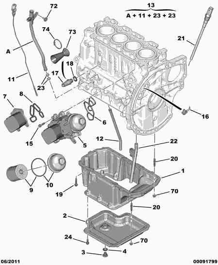 CITROËN 1103.S0 - Прокладка, корпус масляного фільтра autozip.com.ua