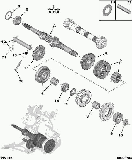 VW 2304 85 - GEAR-BOX SHAFT FIXING NUT autozip.com.ua