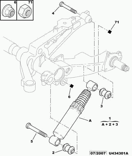 PEUGEOT 5206.AZ - REAR SUSPENSION SHOCK-ABSORBER autozip.com.ua