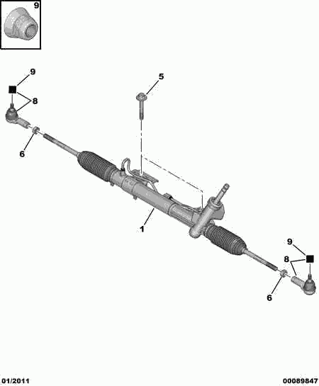 PEUGEOT 3817 74 - Наконечник рульової тяги, кульовий шарнір autozip.com.ua