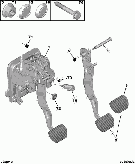 CITROËN 4534 71 - Вимикач ліхтаря сигналу гальмування autozip.com.ua