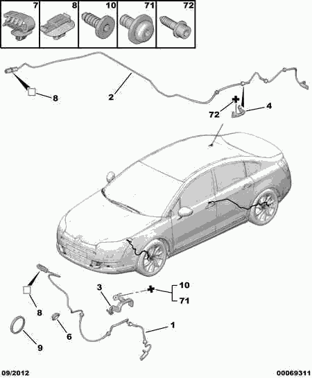 PEUGEOT 4545.K6 - Датчик ABS, частота обертання колеса autozip.com.ua